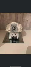 Load image into Gallery viewer, Custom made mirrored vase with roses

