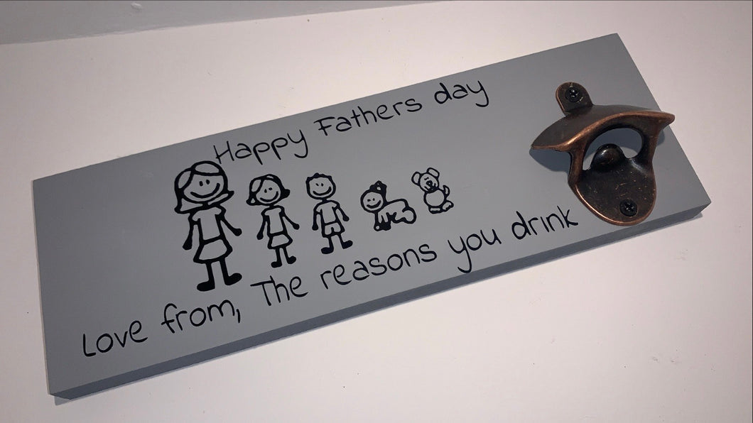 Father’s Day bottle opener from the reasons you drink