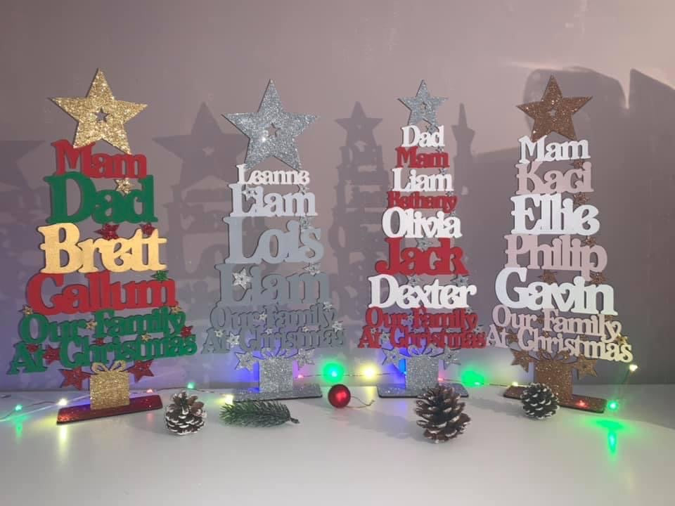 Family names Christmas tree