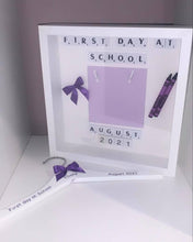 Load image into Gallery viewer, First day at school/nursery frame and personalised hanger
