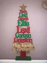 Load image into Gallery viewer, Family names Christmas tree
